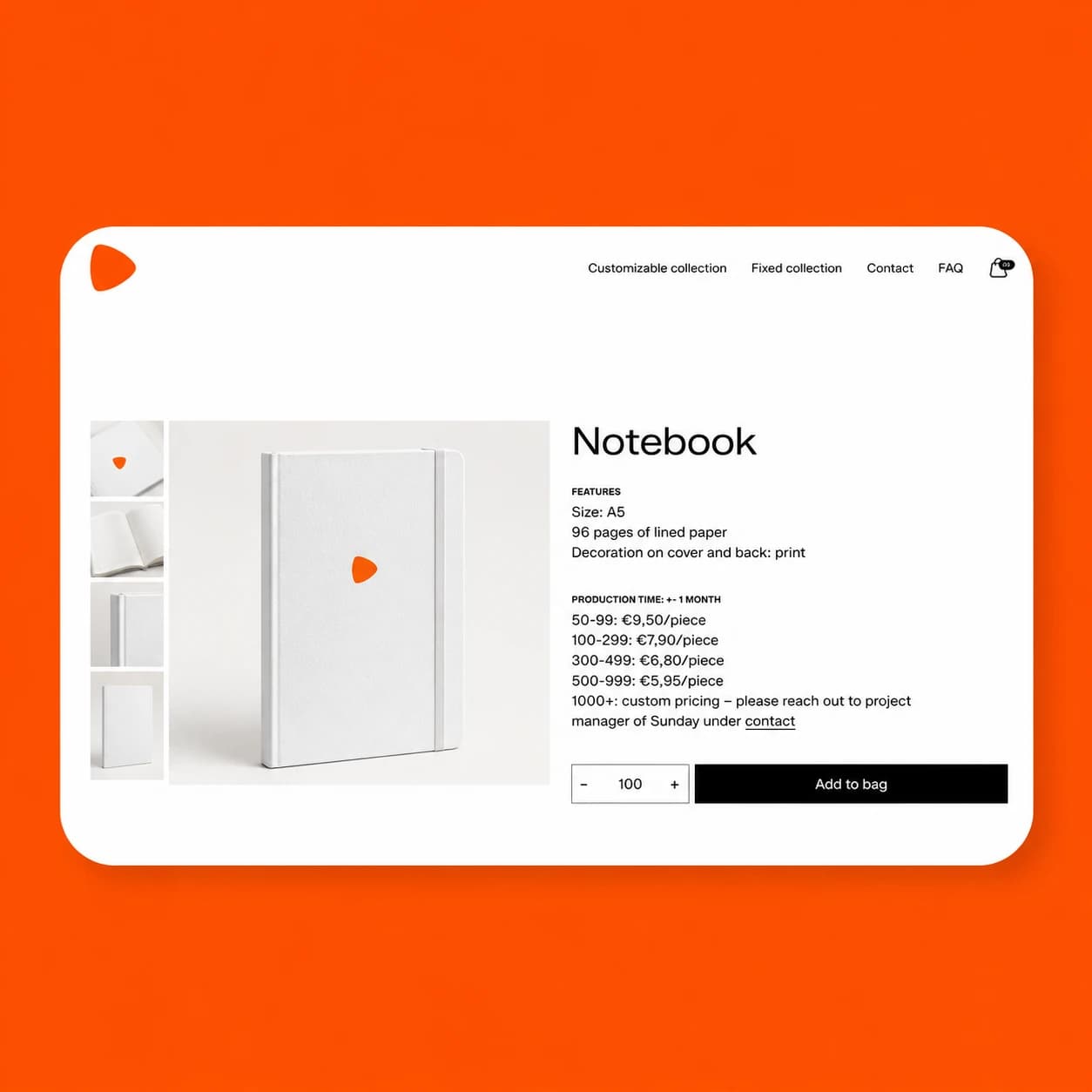 Reconstructed product presentation based on Heph’s published interface