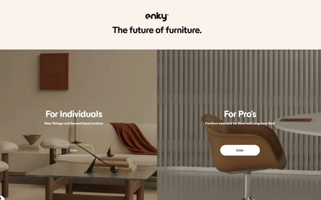 The real Enky digital experience built by DLVX with brand and design by Nemesis Studio