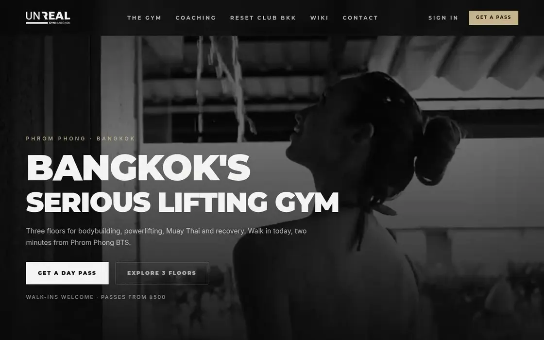 The real UnReal Gym website built by DLVX