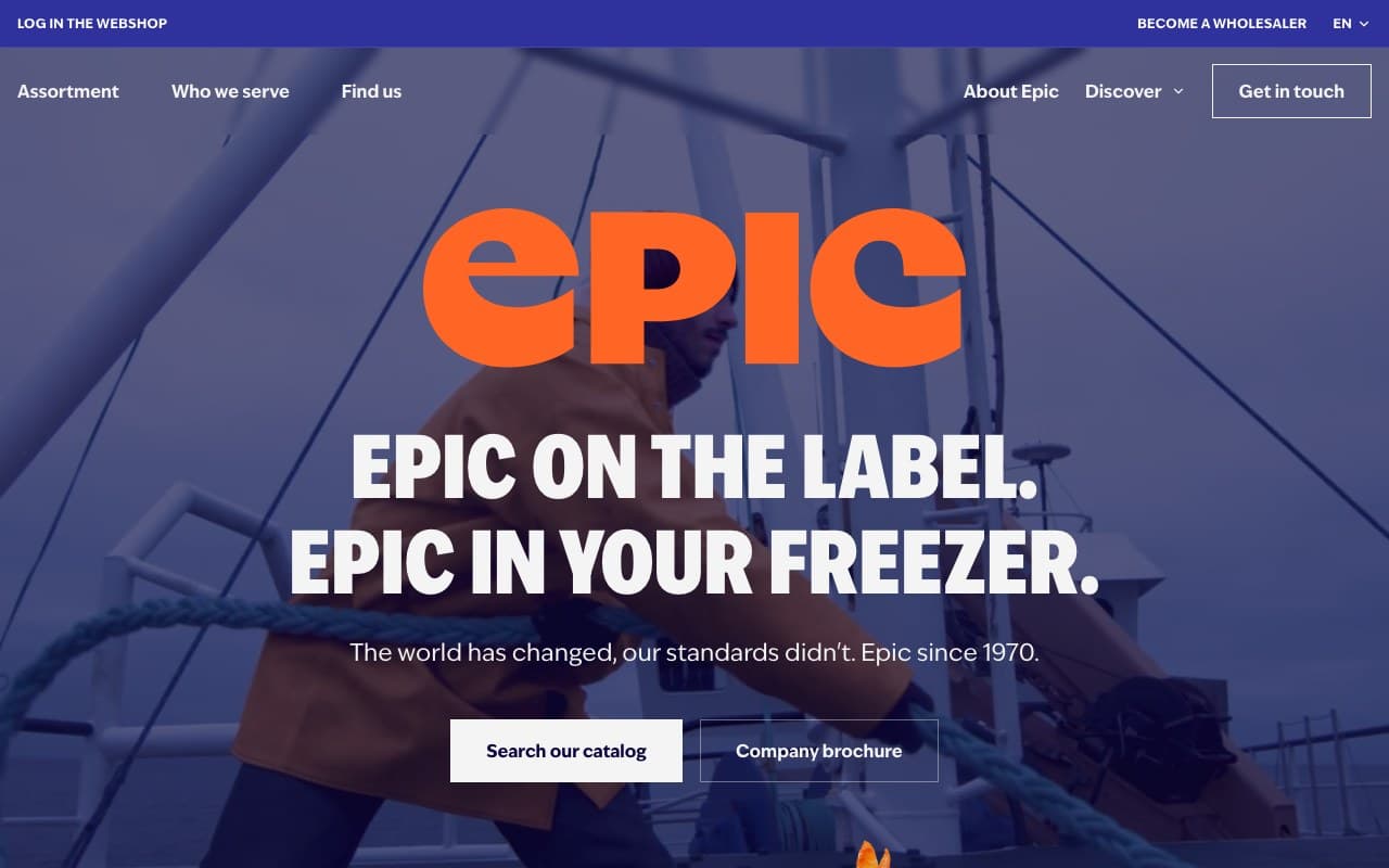 Epic multilingual food website screenshot