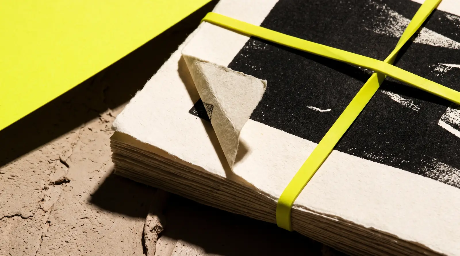 printed proofs bound with a yellow band
